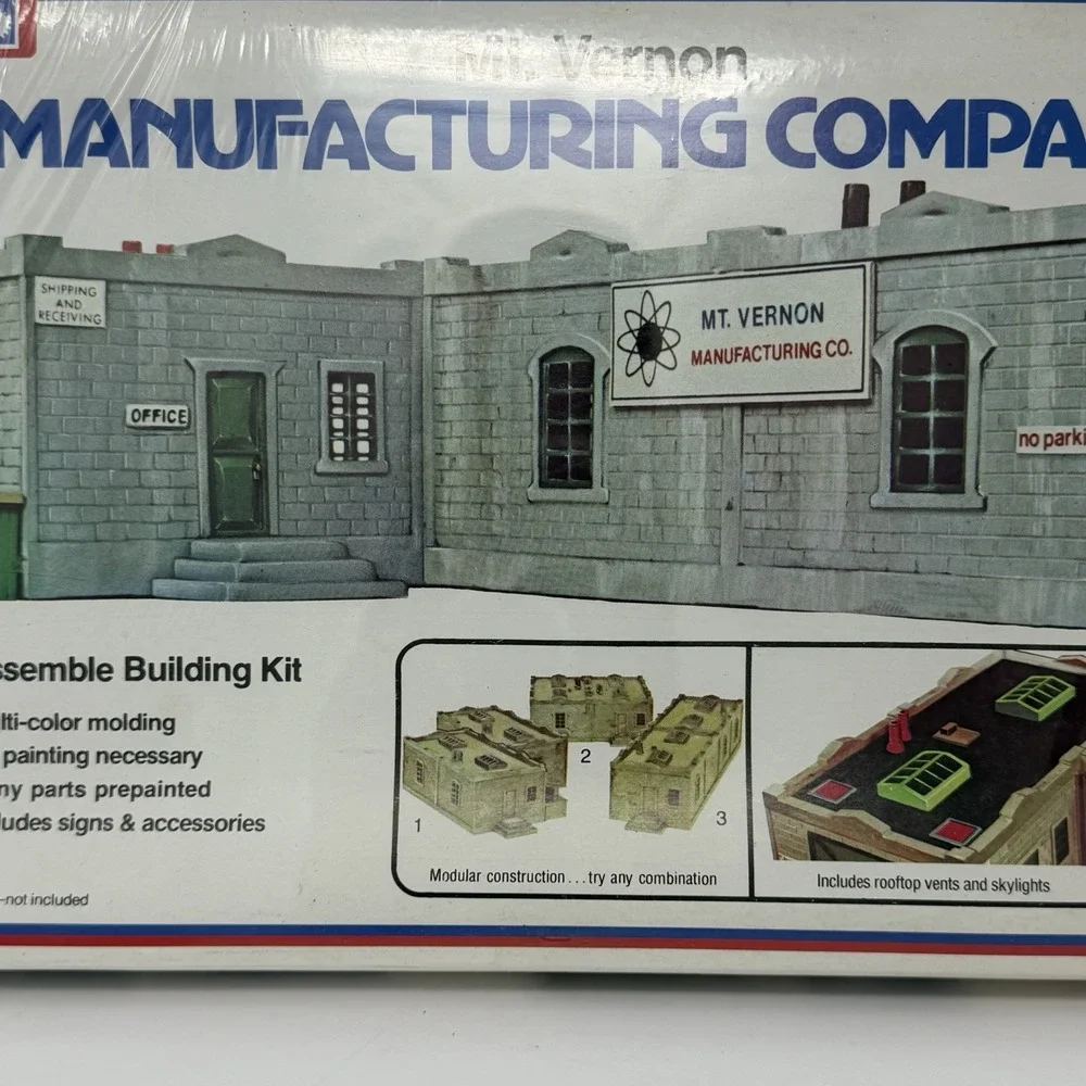 Life Like Mt. Vernon Manufacturing Company HO Scale Building Kit # 1337 Sealed
